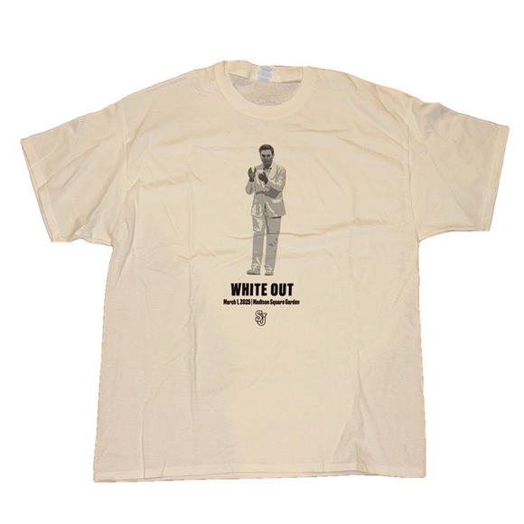 St. John’s University Basketball Rick Pitino White Out Graphic T-Shirt - Picture 1 of 4